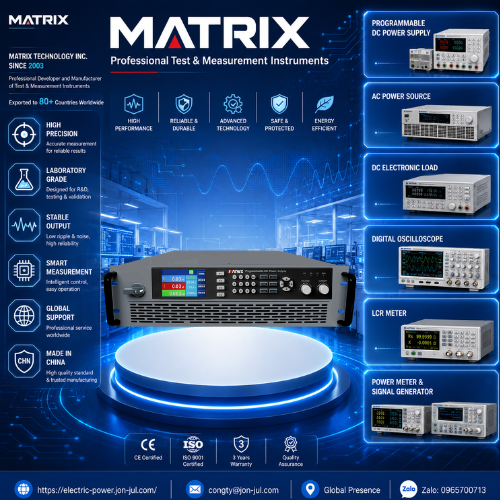 MPB-5000S-100-170 Nguồn điện DC lập trình hai chiều MATRIX VIETNAM