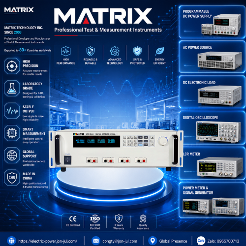 MPS-30104 Series Multi-Channel Programmable DC Linear Power Supply MATRIX VIETNAM