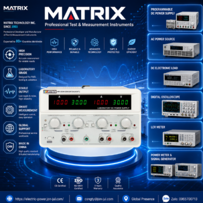 MPS-3010H-3 Bộ nguồn DC tuyến tính 3 kênh MATRIX VIETNAM